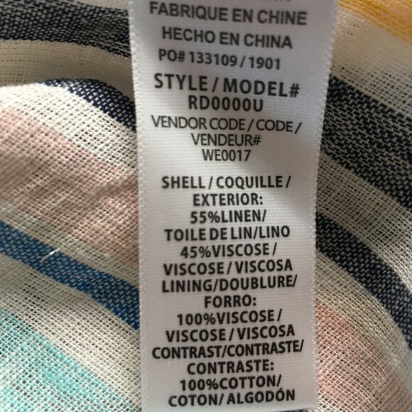 NWT. SPLENDID X GRAY MALIN Playa Striped Linen-Blend Maxi Dress. Size Large. - Picture 10 of 11